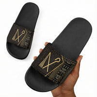 Egypt Crook And Flail Slide Sandals Ancient Mythology Pharaoh Royalty Gold