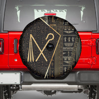 Egypt Crook And Flail Spare Tire Cover Ancient Mythology Pharaoh Royalty Gold