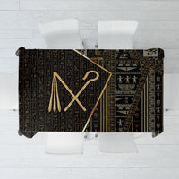 Egypt Crook And Flail Tablecloth Ancient Mythology Pharaoh Royalty Gold