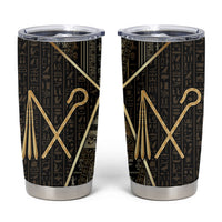 Egypt Crook And Flail Tumbler Cup Ancient Mythology Pharaoh Royalty Gold
