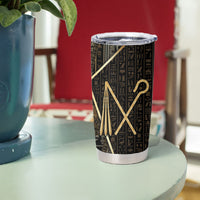 Egypt Crook And Flail Tumbler Cup Ancient Mythology Pharaoh Royalty Gold