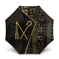 Egypt Crook And Flail Umbrella Ancient Mythology Pharaoh Royalty Gold