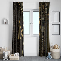 Egypt Crook And Flail Window Curtain Ancient Mythology Pharaoh Royalty Gold