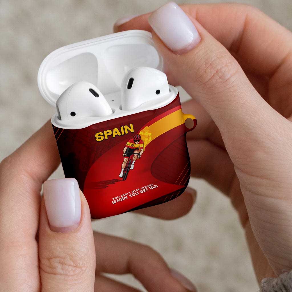 Spain Cycling AirPods Case You Don't Stop Cycling When You Get Old - Wonder Print Shop
