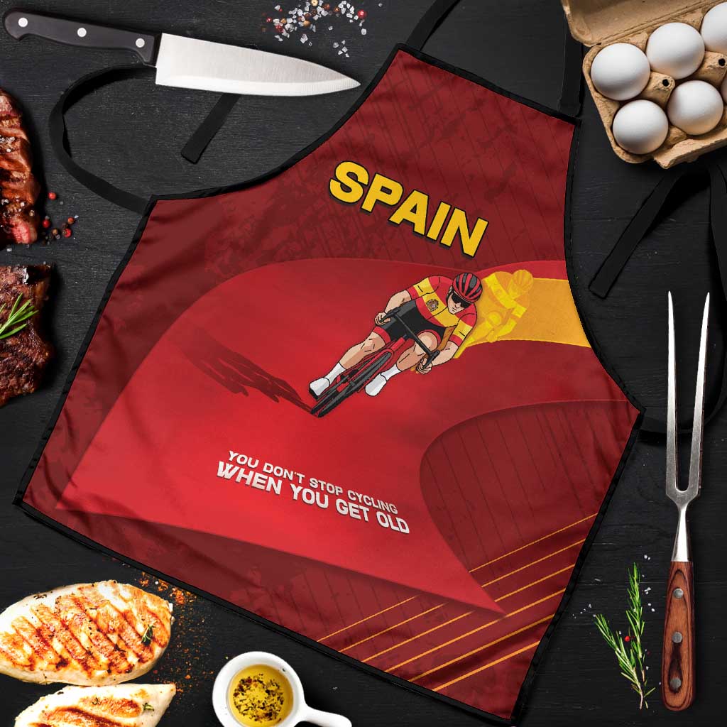 Spain Cycling Apron You Don't Stop Cycling When You Get Old - Wonder Print Shop
