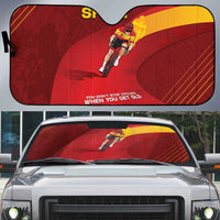 Spain Cycling Auto Sun Shade You Don't Stop Cycling When You Get Old - Wonder Print Shop