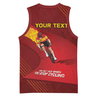 Personalized Spain Cycling Basketball Jersey You Don't Stop Cycling When You Get Old - Wonder Print Shop