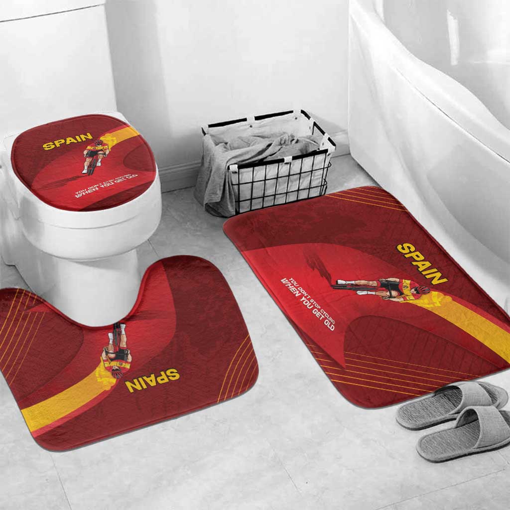 Spain Cycling Bathroom Set You Don't Stop Cycling When You Get Old - Wonder Print Shop