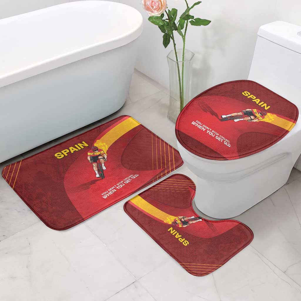 Spain Cycling Bathroom Set You Don't Stop Cycling When You Get Old - Wonder Print Shop