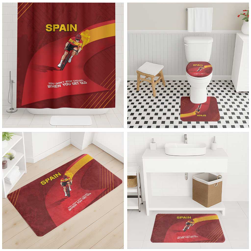 Spain Cycling Bathroom Set You Don't Stop Cycling When You Get Old - Wonder Print Shop