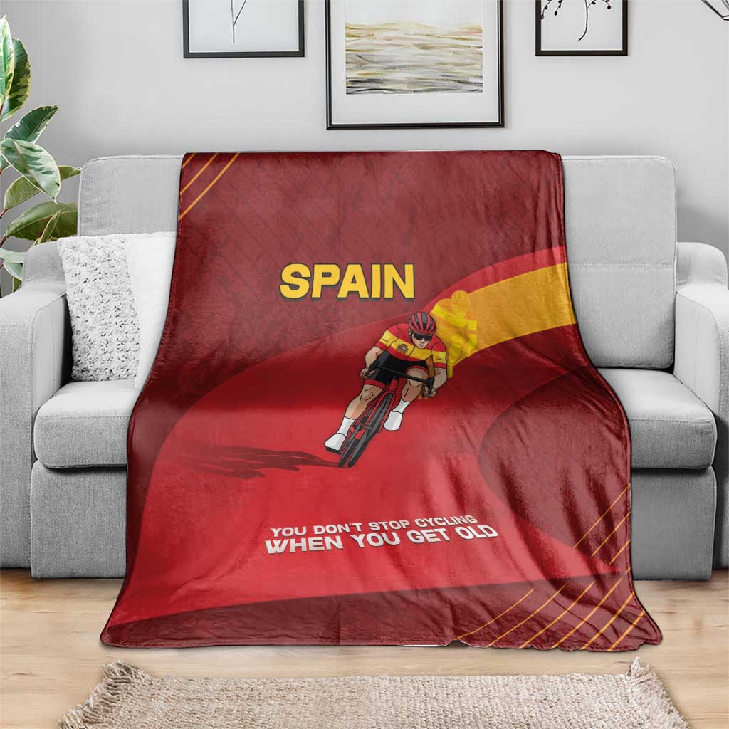 Spain Cycling Blanket You Don't Stop Cycling When You Get Old - Wonder Print Shop