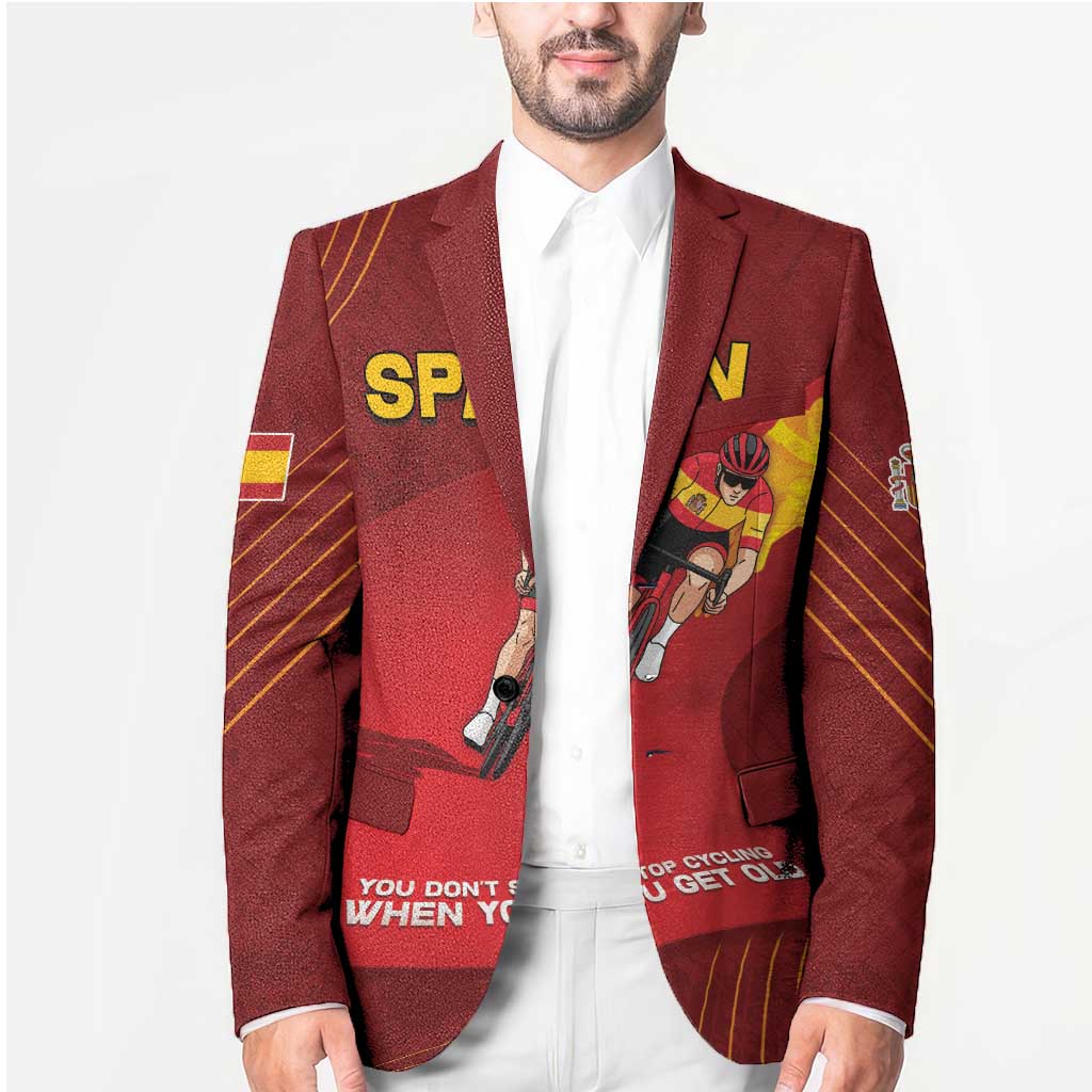 Personalized Spain Cycling Blazer You Don't Stop Cycling When You Get Old - Wonder Print Shop