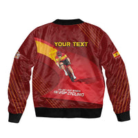 Personalized Spain Cycling Bomber Jacket You Don't Stop Cycling When You Get Old - Wonder Print Shop
