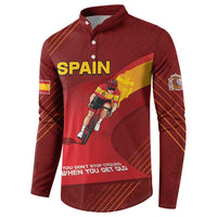 Personalized Spain Cycling Button Sweatshirt You Don't Stop Cycling When You Get Old - Wonder Print Shop
