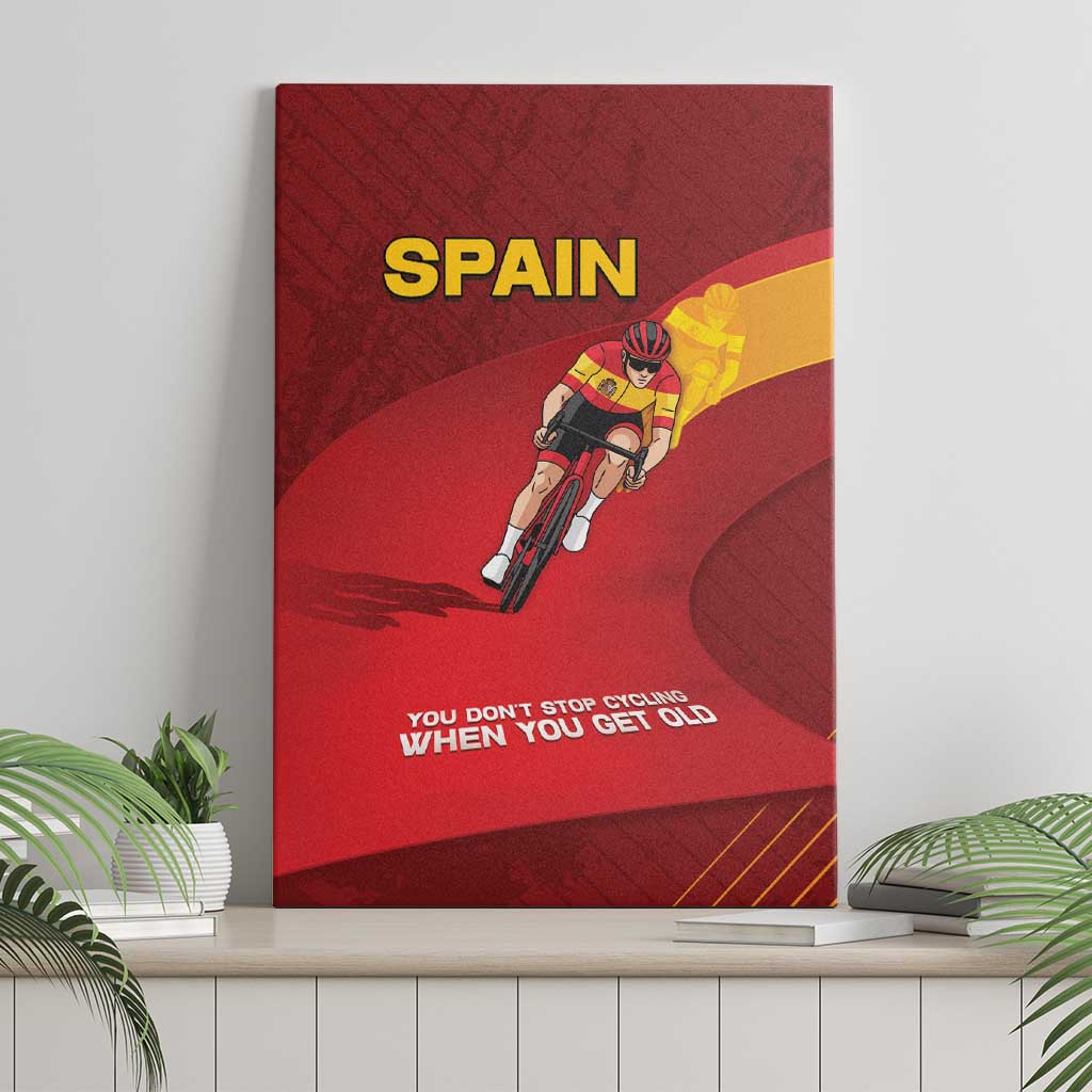 Spain Cycling Canvas Wall Art You Don't Stop Cycling When You Get Old - Wonder Print Shop
