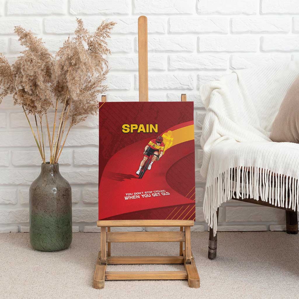 Spain Cycling Canvas Wall Art You Don't Stop Cycling When You Get Old - Wonder Print Shop