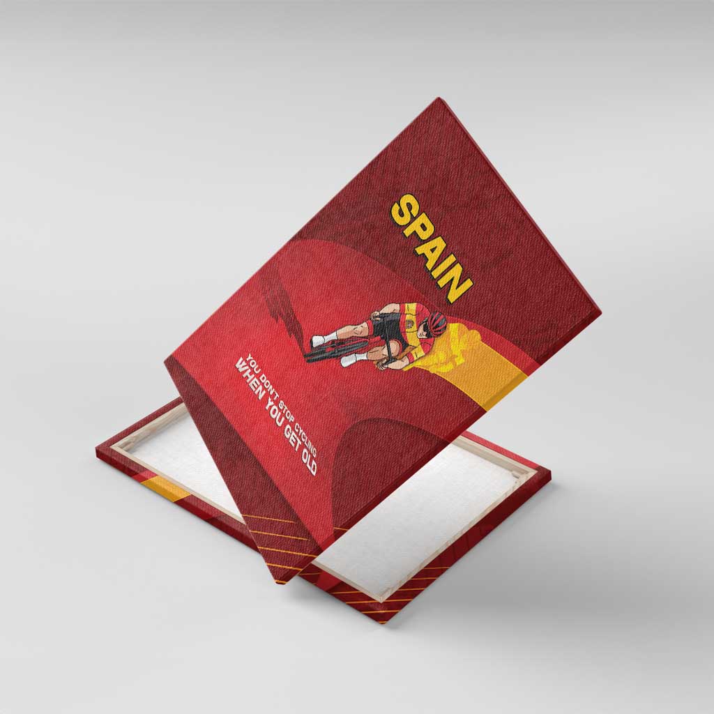 Spain Cycling Canvas Wall Art You Don't Stop Cycling When You Get Old - Wonder Print Shop