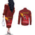 Personalized Spain Cycling Couples Matching Off The Shoulder Long Sleeve Dress and Long Sleeve Button Shirt You Don't Stop Cycling When You Get Old - Wonder Print Shop