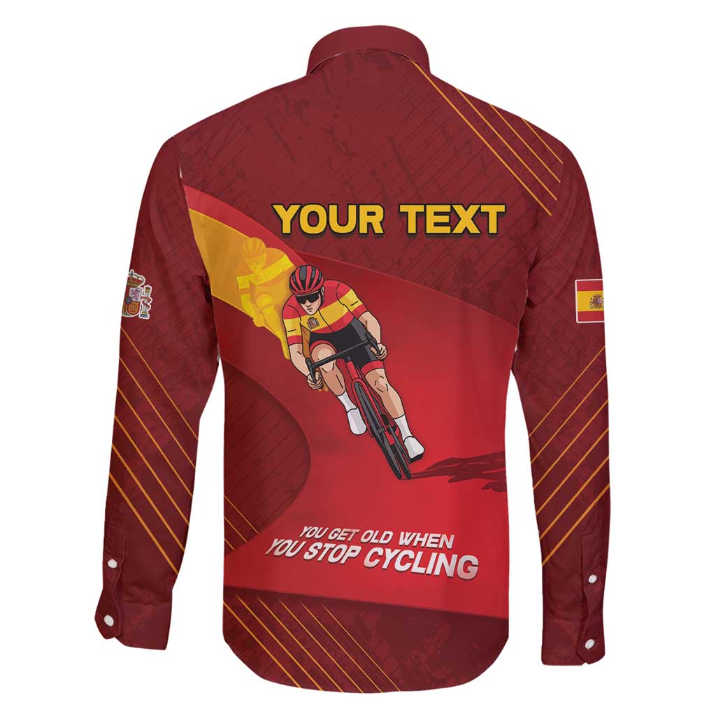 Personalized Spain Cycling Family Matching Short Sleeve Bodycon Dress and Hawaiian Shirt You Don't Stop Cycling When You Get Old - Wonder Print Shop