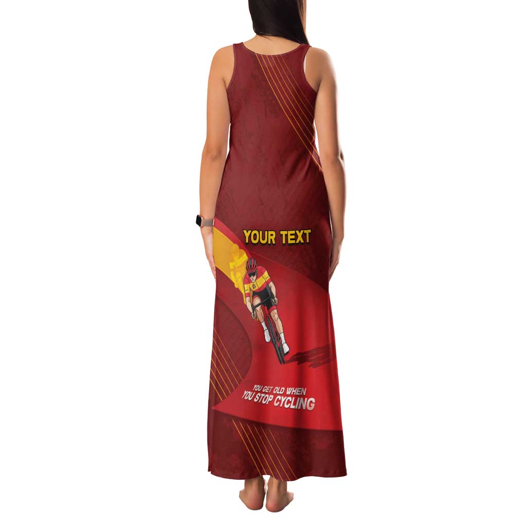 Personalized Spain Cycling Family Matching Tank Maxi Dress and Hawaiian Shirt You Don't Stop Cycling When You Get Old - Wonder Print Shop