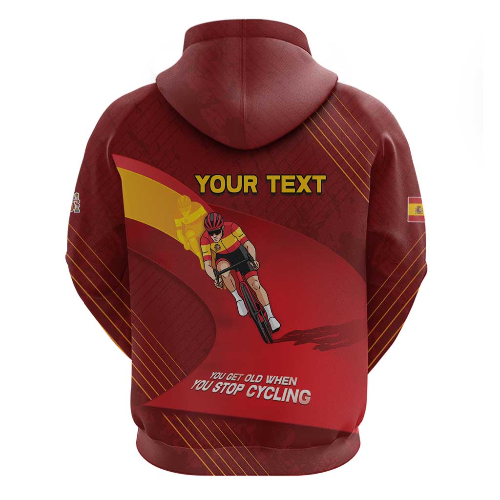 Personalized Spain Cycling Hoodie You Don't Stop Cycling When You Get Old - Wonder Print Shop