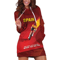Personalized Spain Cycling Hoodie Dress You Don't Stop Cycling When You Get Old - Wonder Print Shop