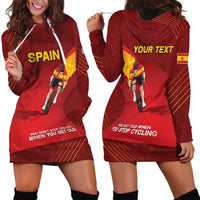 Personalized Spain Cycling Hoodie Dress You Don't Stop Cycling When You Get Old - Wonder Print Shop