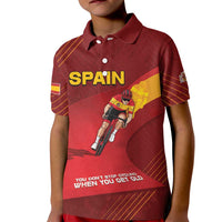 Personalized Spain Cycling Kid Polo Shirt You Don't Stop Cycling When You Get Old - Wonder Print Shop