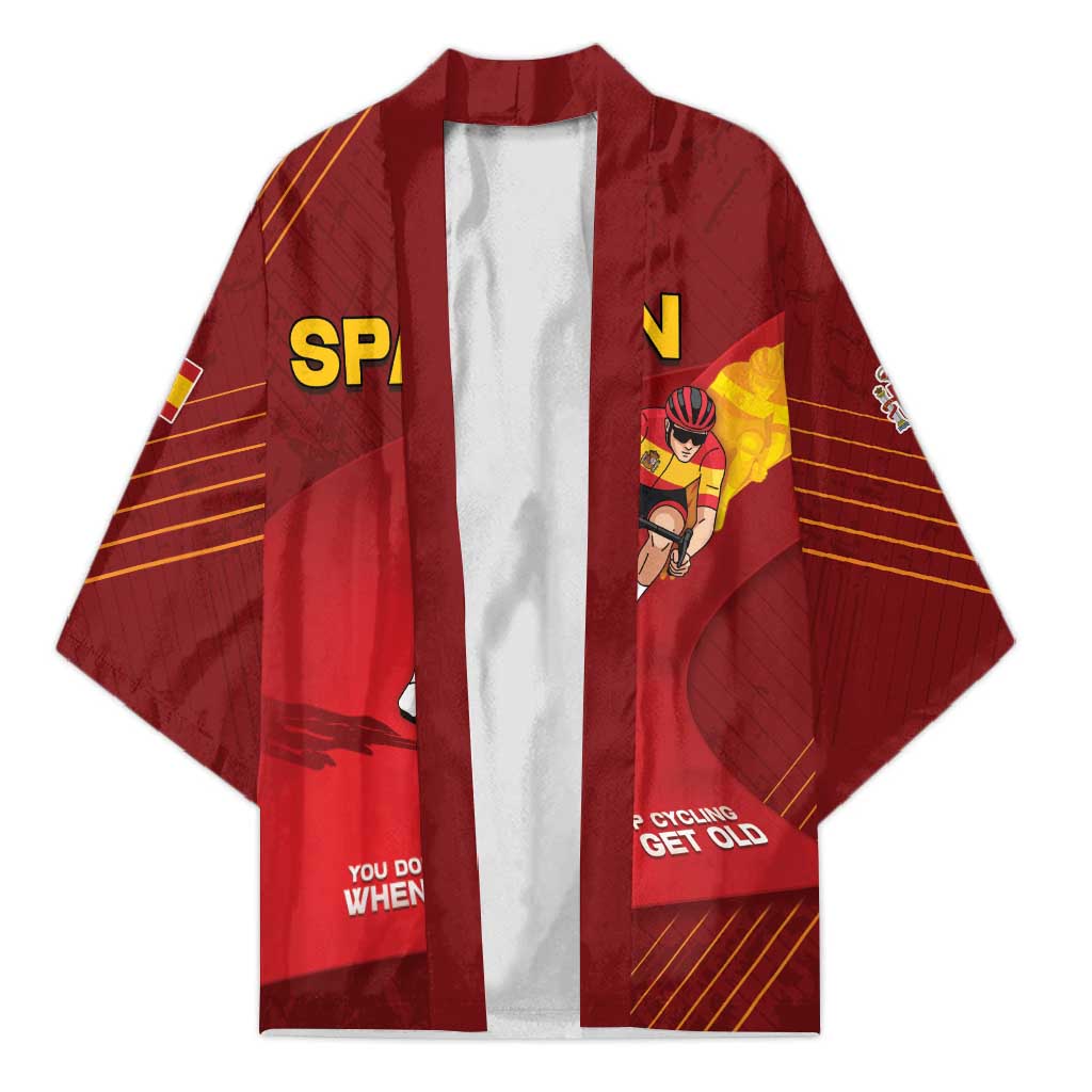 Personalized Spain Cycling Kimono You Don't Stop Cycling When You Get Old - Wonder Print Shop