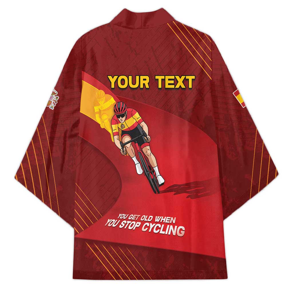 Personalized Spain Cycling Kimono You Don't Stop Cycling When You Get Old - Wonder Print Shop