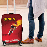 Spain Cycling Luggage Cover You Don't Stop Cycling When You Get Old - Wonder Print Shop
