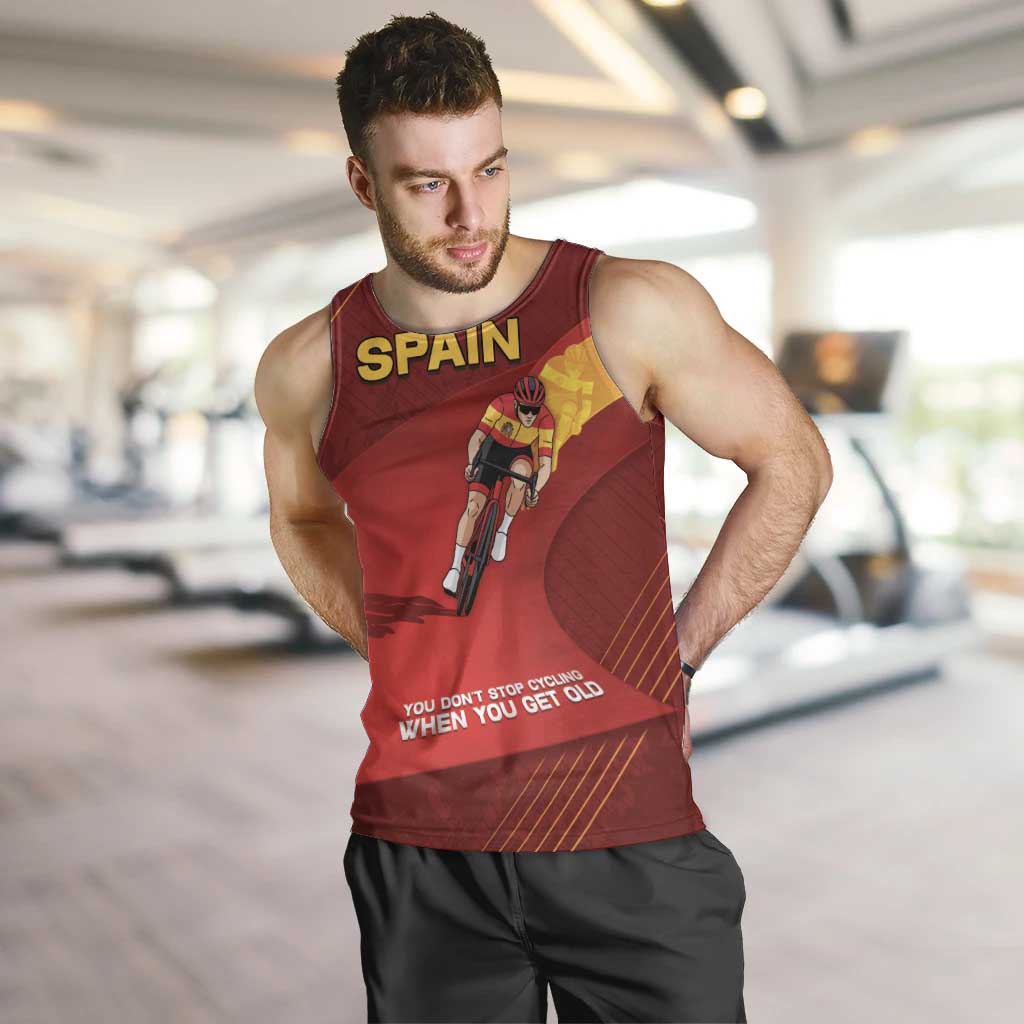Personalized Spain Cycling Men Tank Top You Don't Stop Cycling When You Get Old - Wonder Print Shop