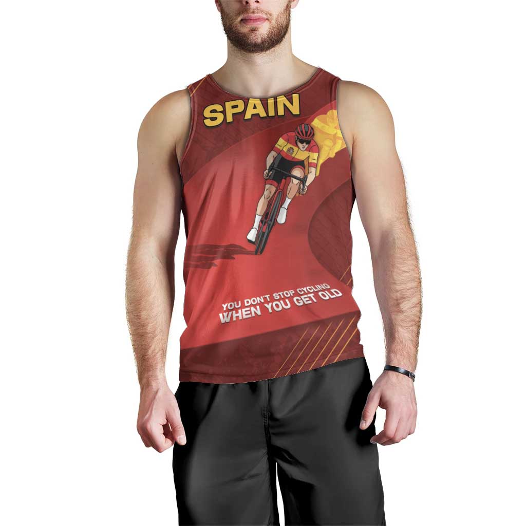 Personalized Spain Cycling Men Tank Top You Don't Stop Cycling When You Get Old - Wonder Print Shop
