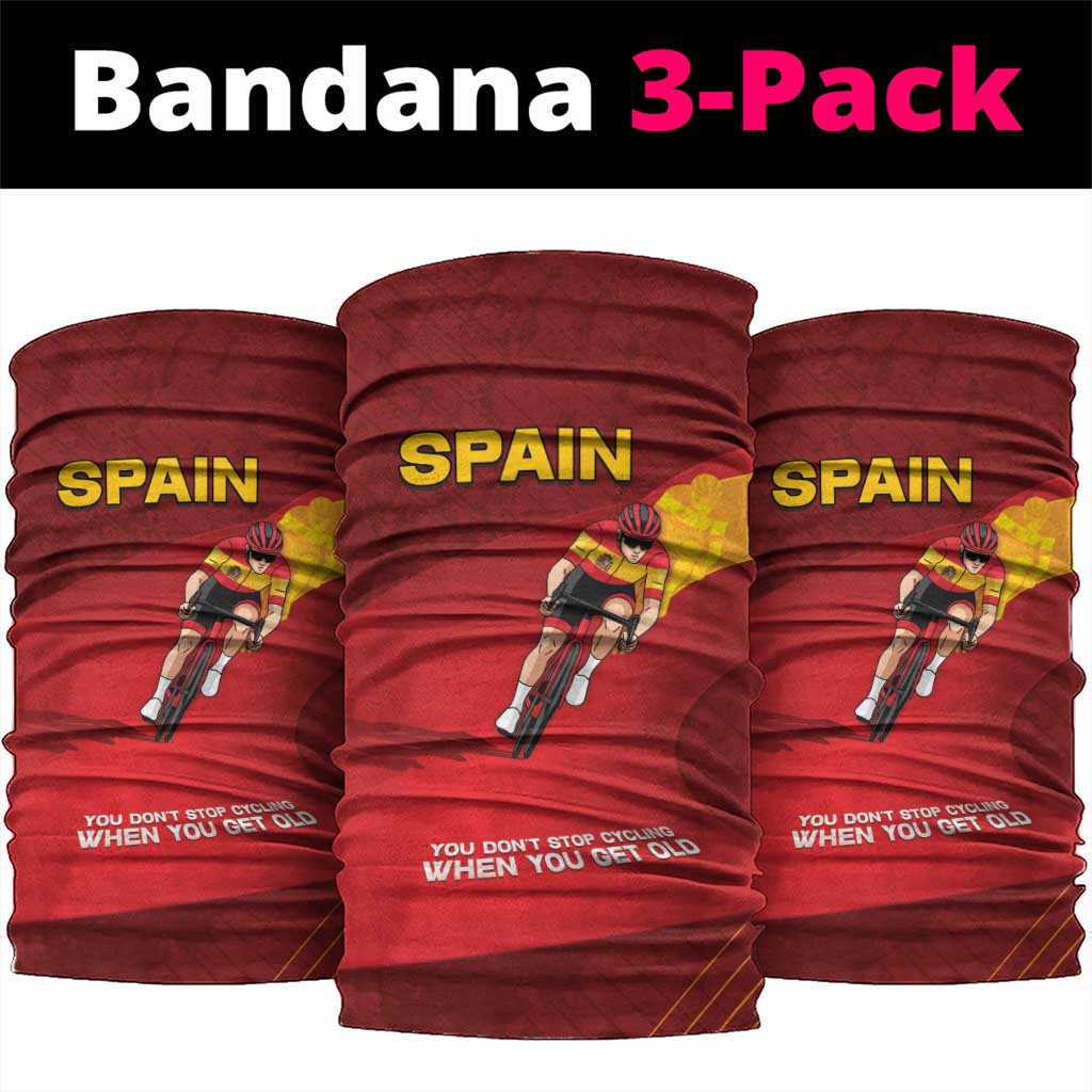 Spain Cycling Neck Gaiter You Don't Stop Cycling When You Get Old - Wonder Print Shop