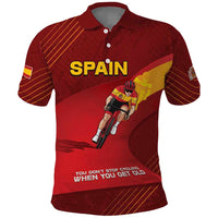 Personalized Spain Cycling Polo Shirt You Don't Stop Cycling When You Get Old - Wonder Print Shop