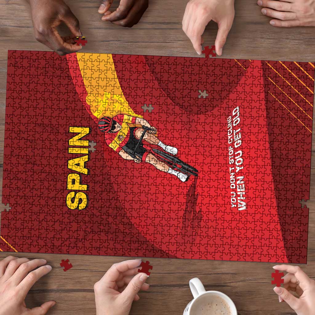 Spain Cycling Puzzle You Don't Stop Cycling When You Get Old - Wonder Print Shop