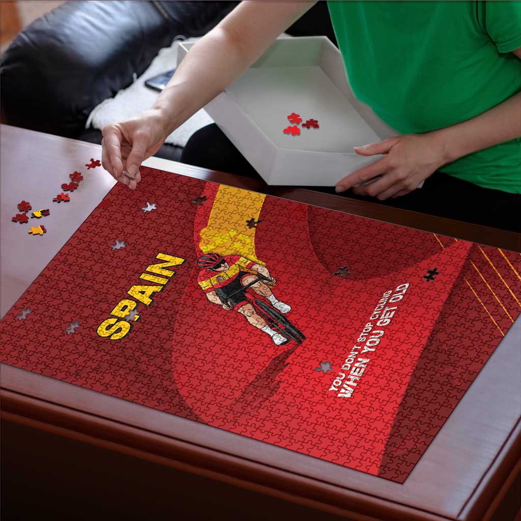 Spain Cycling Puzzle You Don't Stop Cycling When You Get Old - Wonder Print Shop