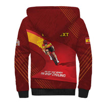 Personalized Spain Cycling Sherpa Hoodie You Don't Stop Cycling When You Get Old - Wonder Print Shop