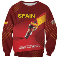 Personalized Spain Cycling Sweatshirt You Don't Stop Cycling When You Get Old - Wonder Print Shop