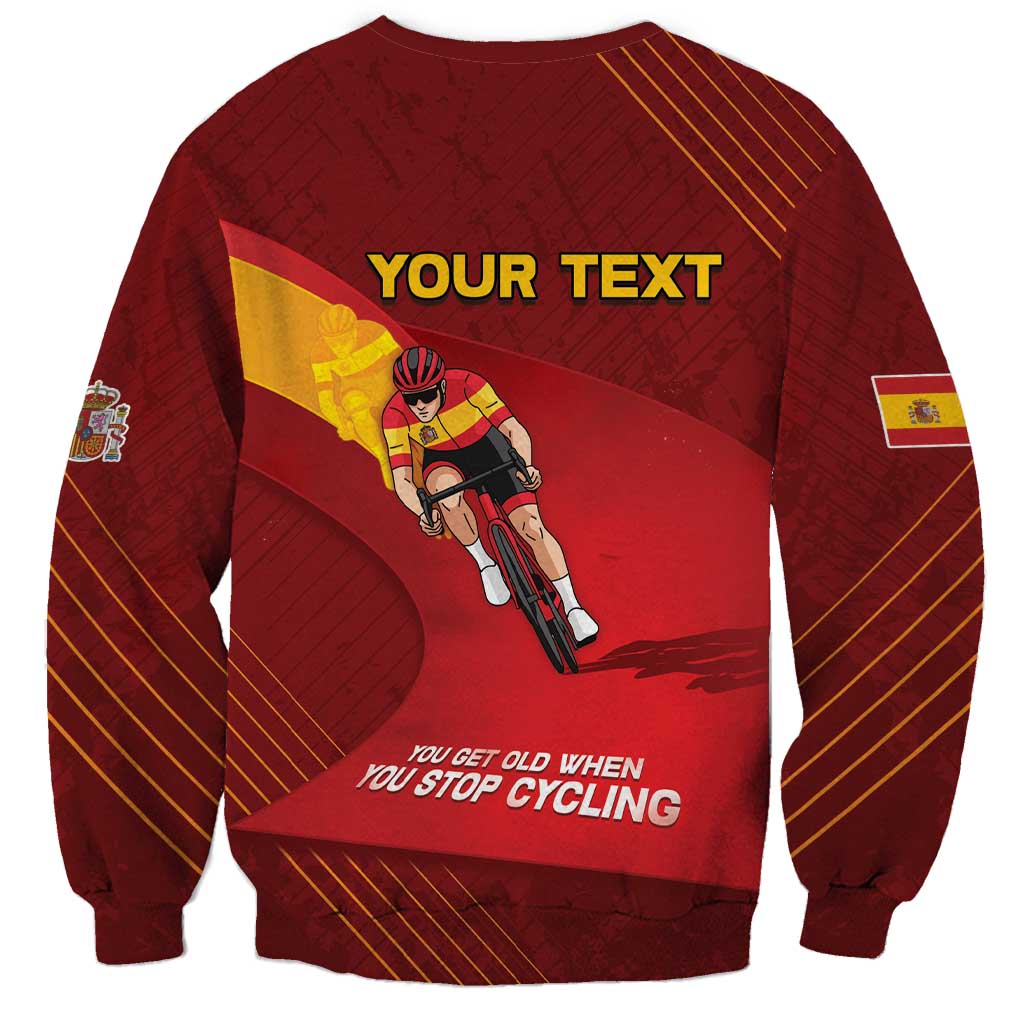 Personalized Spain Cycling Sweatshirt You Don't Stop Cycling When You Get Old - Wonder Print Shop