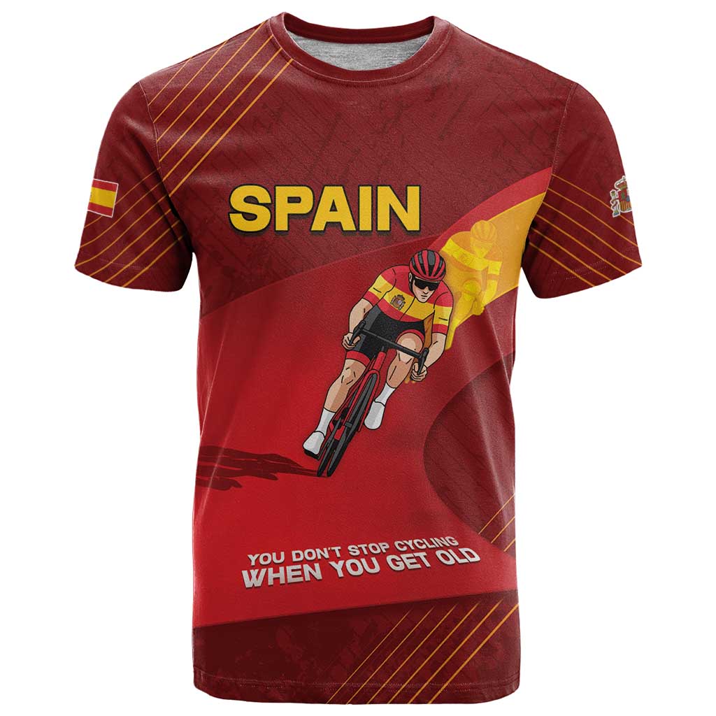 Personalized Spain Cycling T Shirt You Don't Stop Cycling When You Get Old - Wonder Print Shop