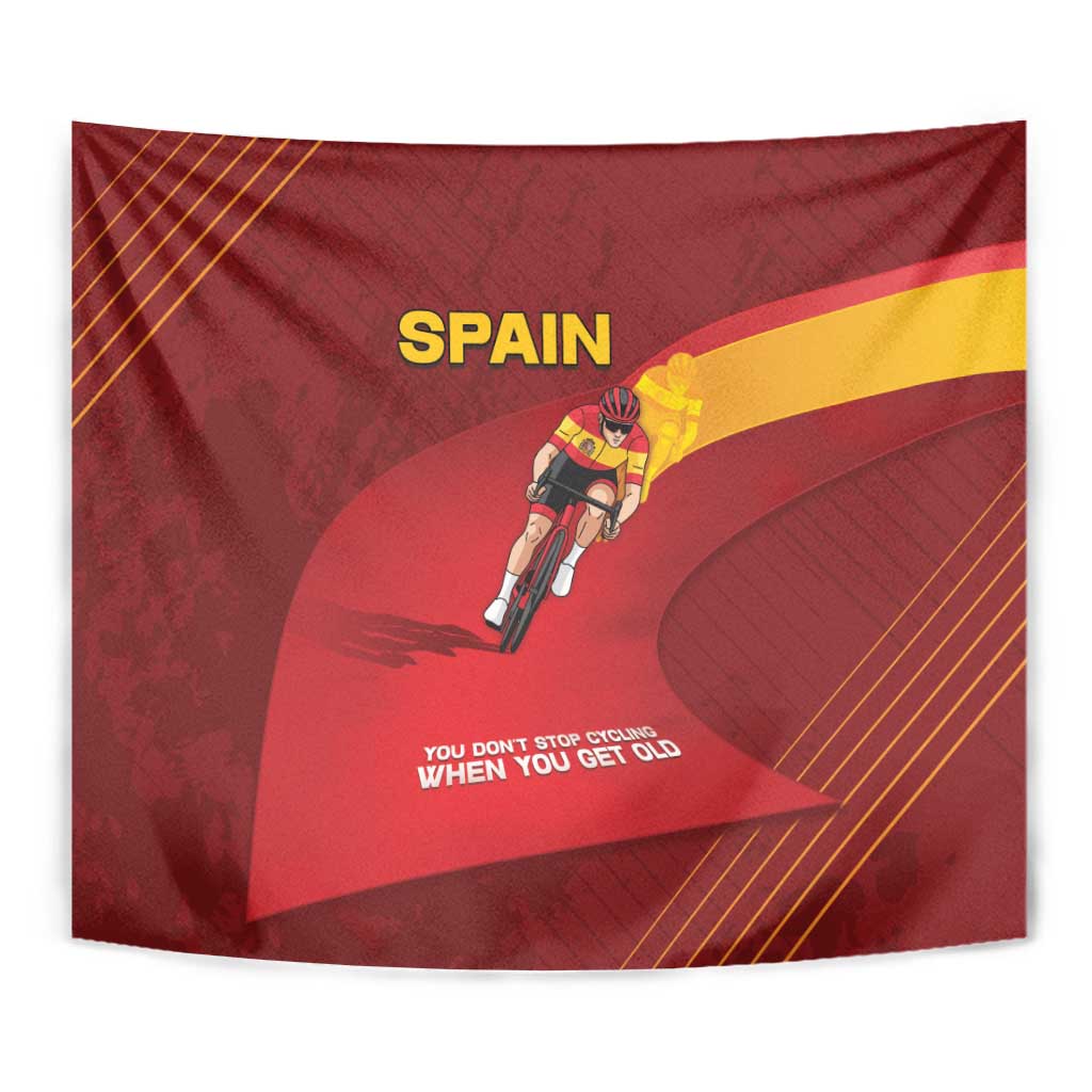 Spain Cycling Tapestry You Don't Stop Cycling When You Get Old - Wonder Print Shop