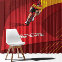 Spain Cycling Window Curtain You Don't Stop Cycling When You Get Old - Wonder Print Shop