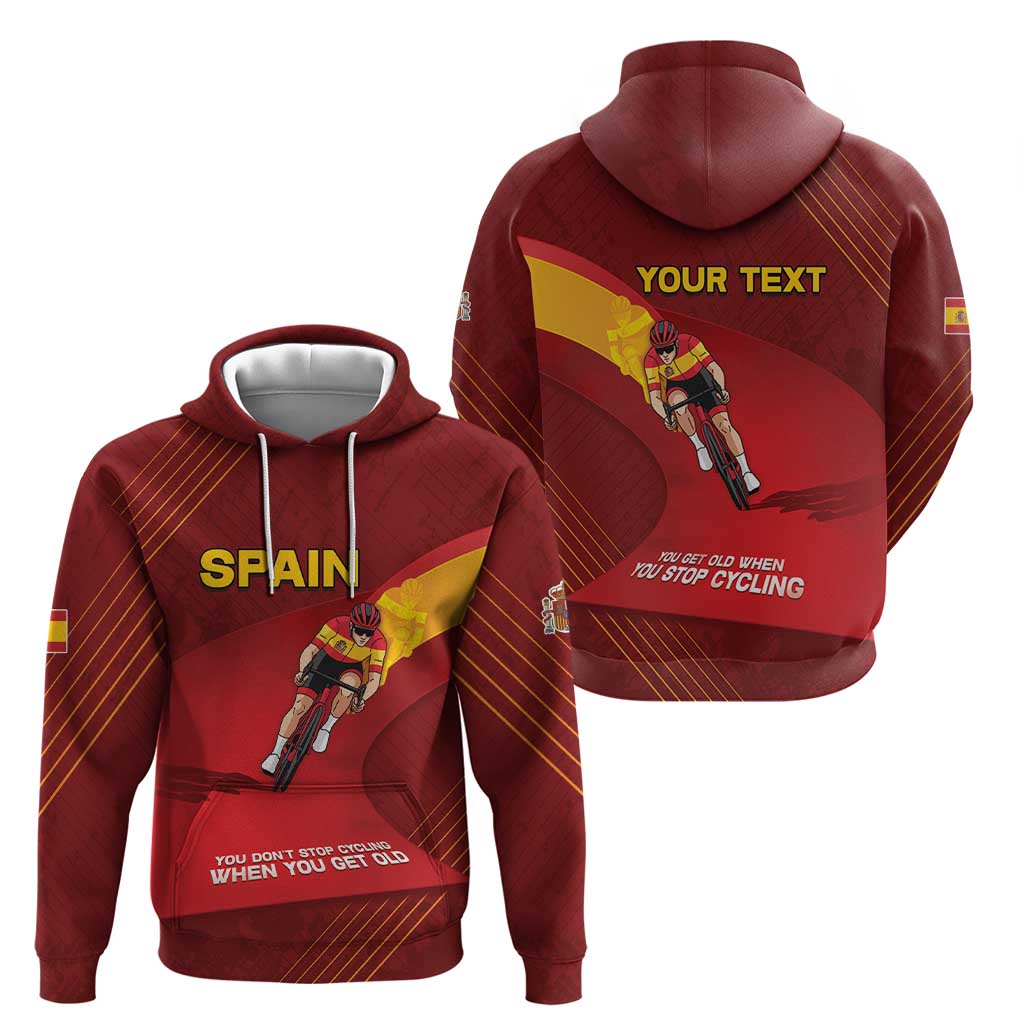 Personalized Spain Cycling Zip Hoodie You Don't Stop Cycling When You Get Old - Wonder Print Shop