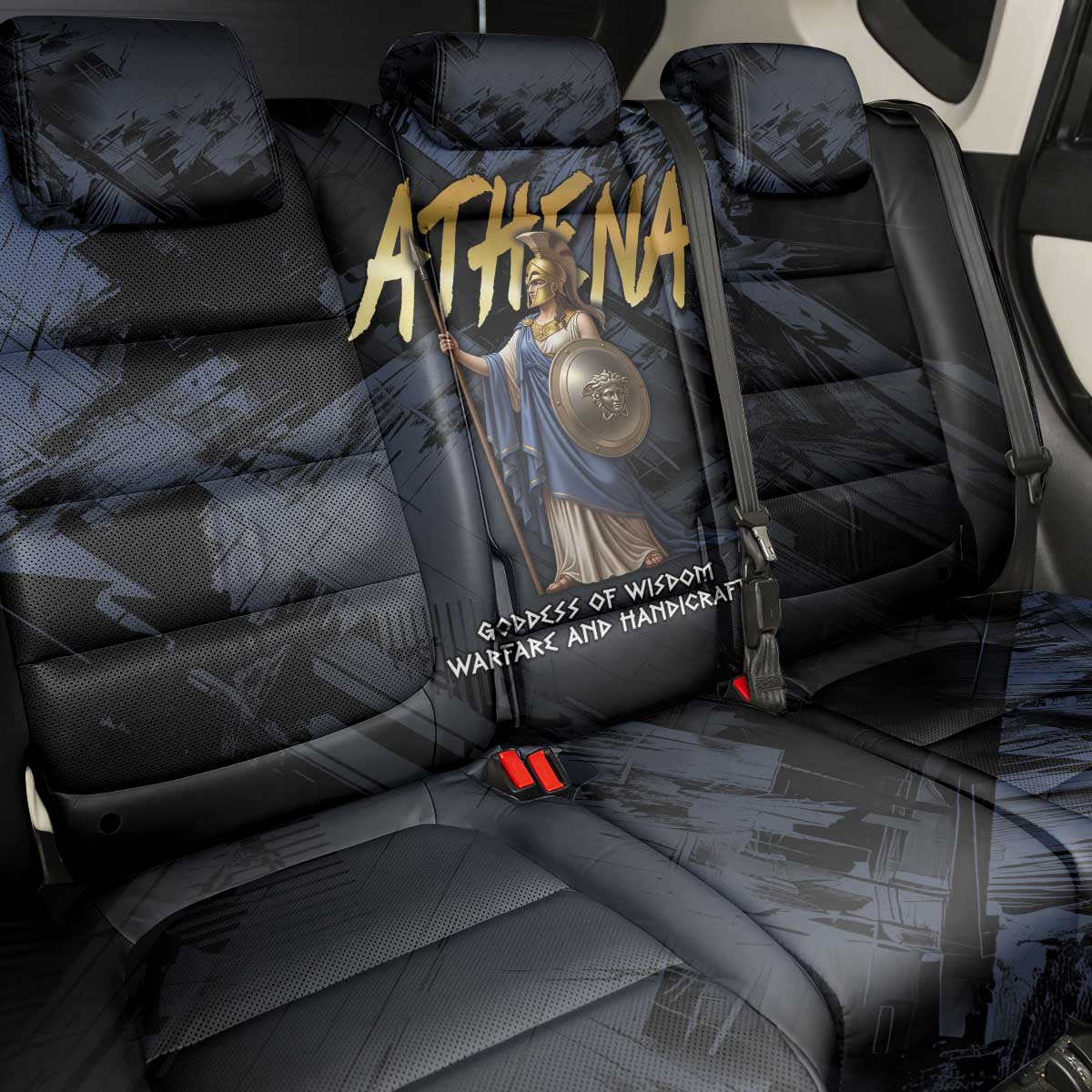 Ancient Greek Athena Back Car Seat Cover Goddess Of Wisdom - Wonder Print Shop