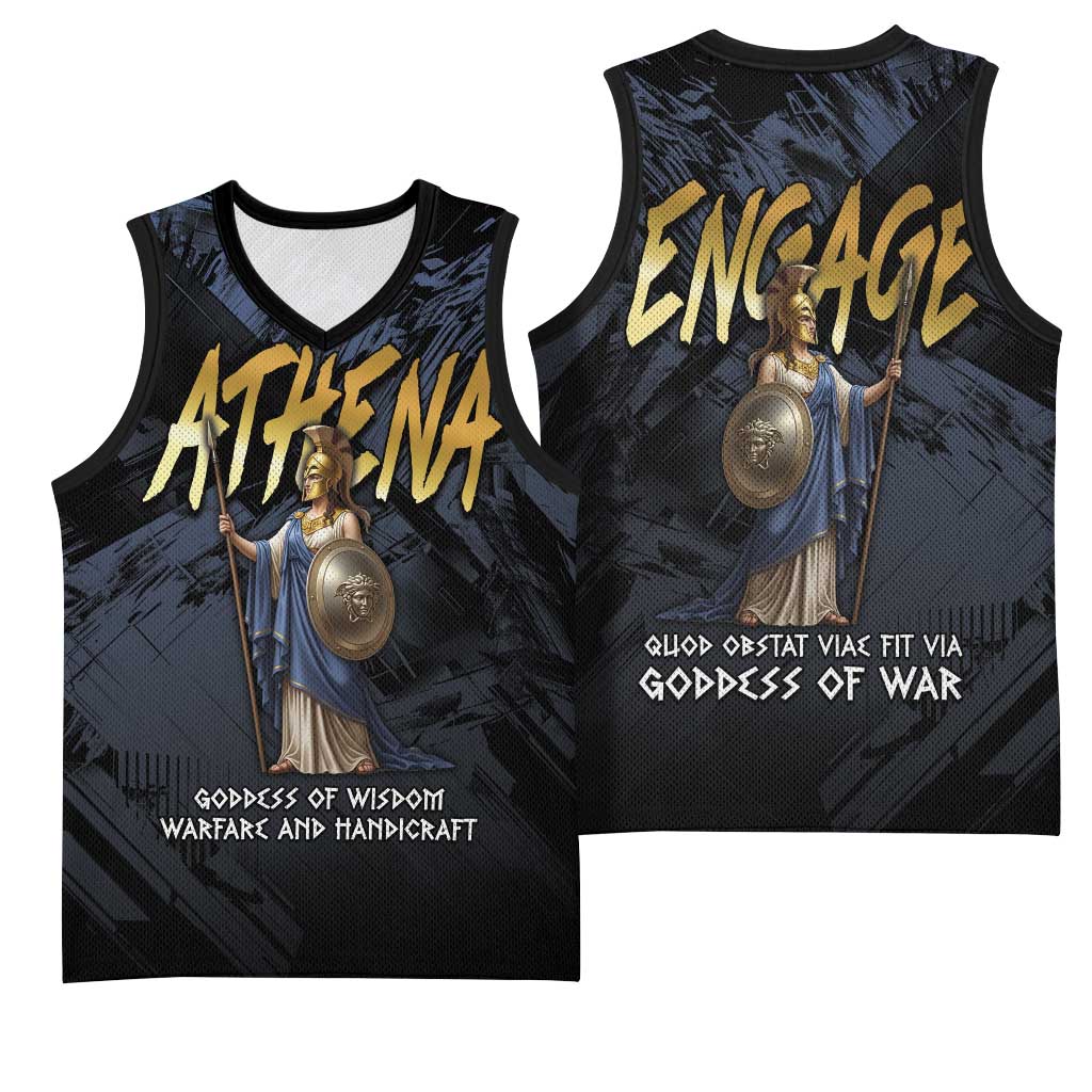 Ancient Greek Athena Basketball Jersey Goddess Of Wisdom - Wonder Print Shop