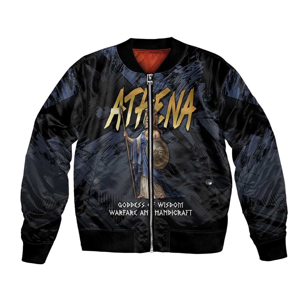 Ancient Greek Athena Bomber Jacket Goddess Of Wisdom - Wonder Print Shop