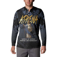 Ancient Greek Athena Button Sweatshirt Goddess Of Wisdom - Wonder Print Shop