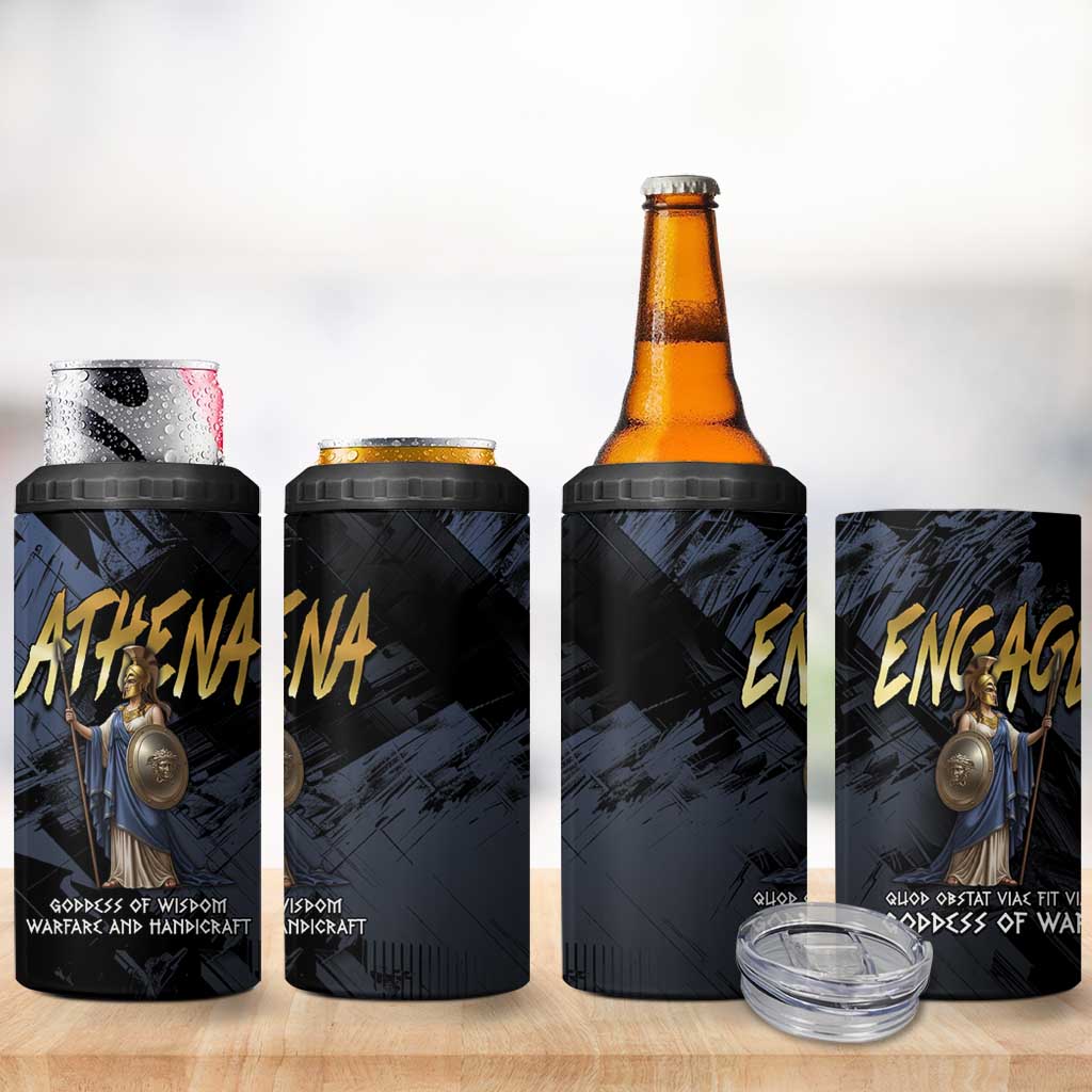 Ancient Greek Athena 4 in 1 Can Cooler Tumbler Goddess Of Wisdom - Wonder Print Shop