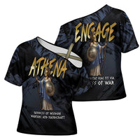 Ancient Greek Athena Cross Shoulder Shirt Goddess Of Wisdom - Wonder Print Shop